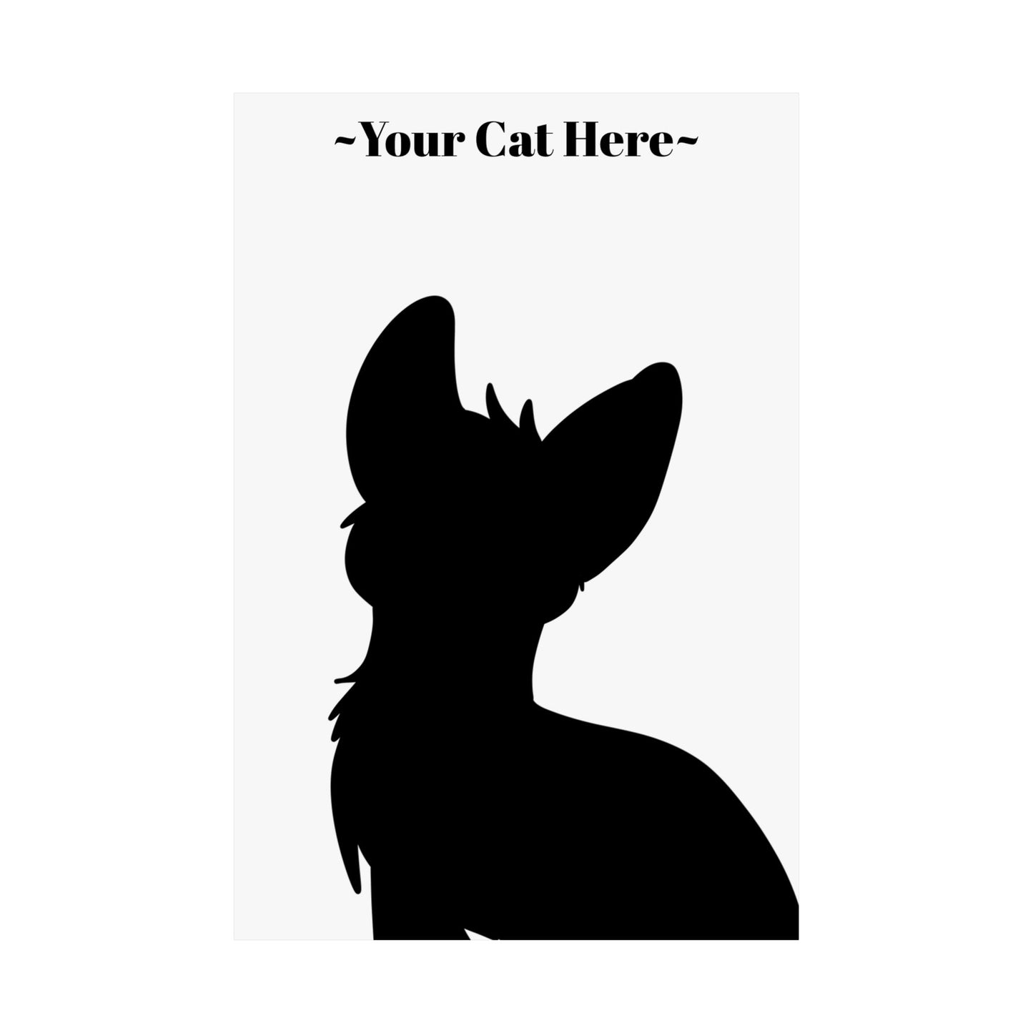 Custom Cat Poster- Satin Pet Portrait (Bust)