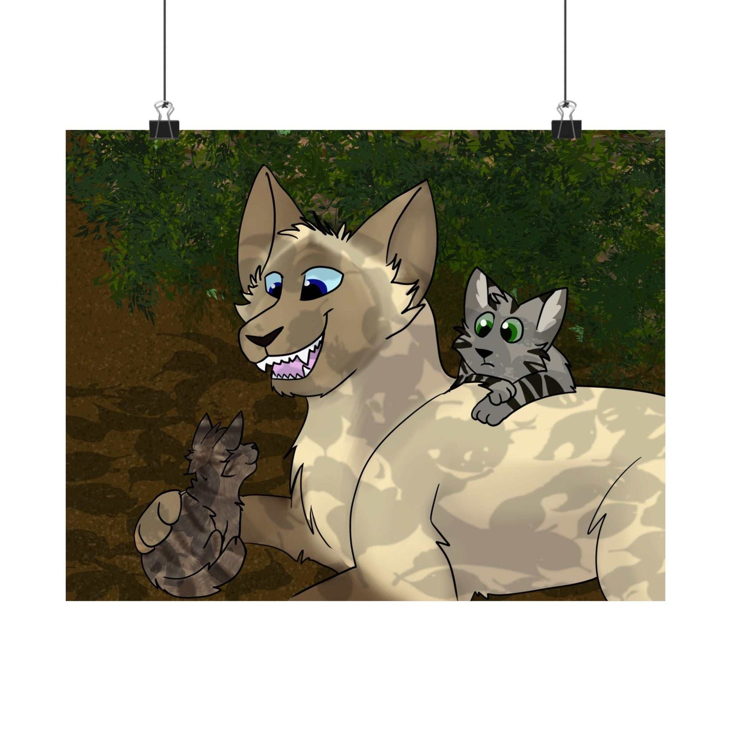 Bedtime story Cat- Satin Poster