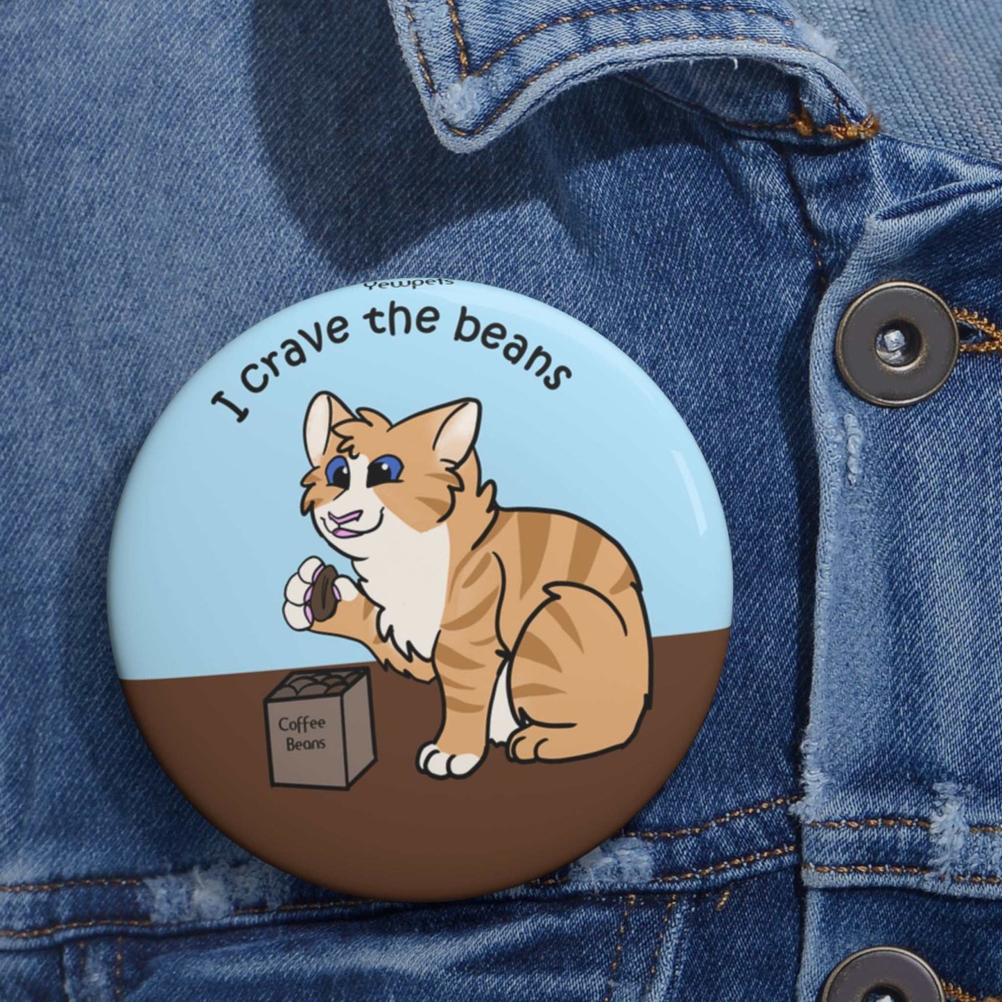 Toe Beans Cat Button