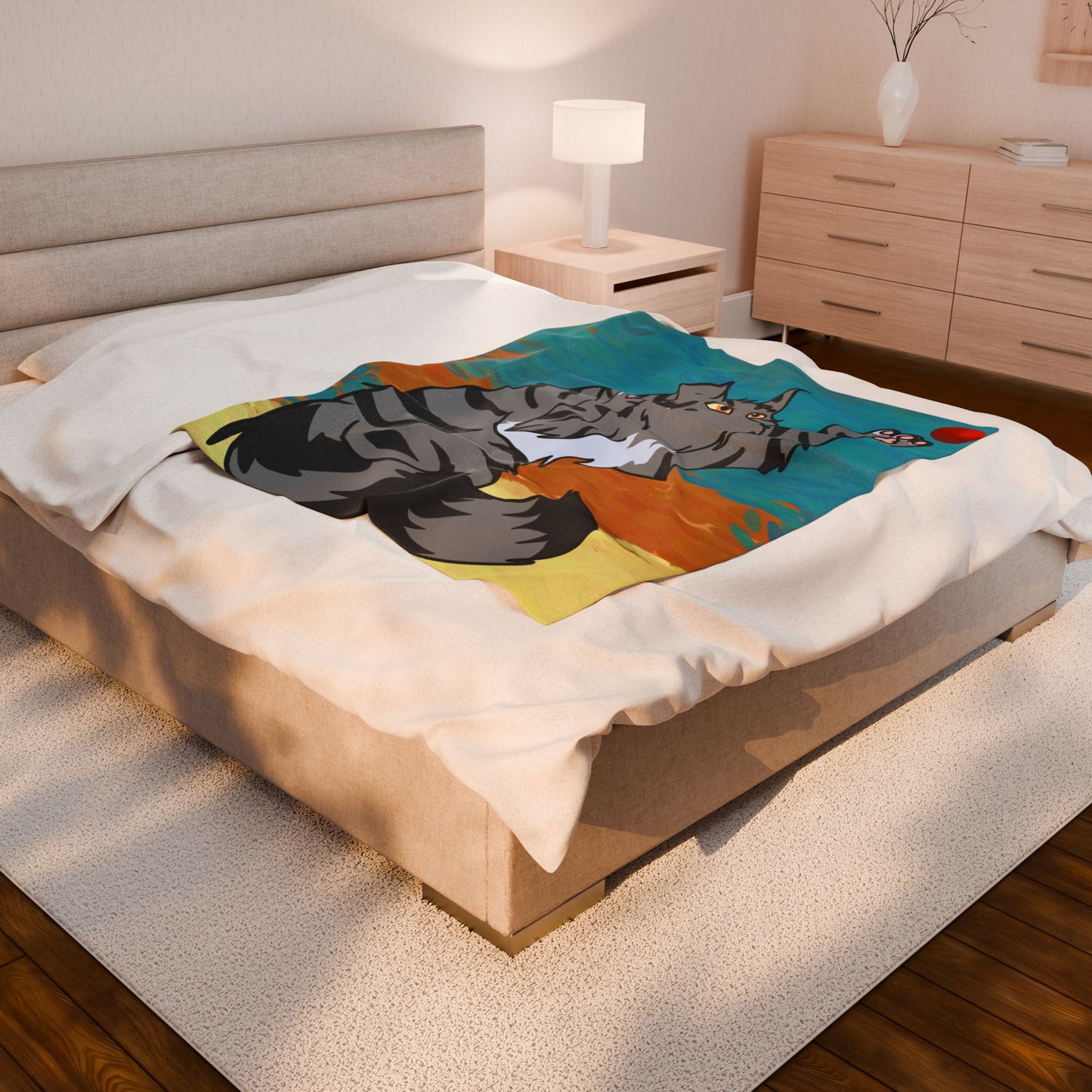 Custom Pet Portrait Throw Blanket