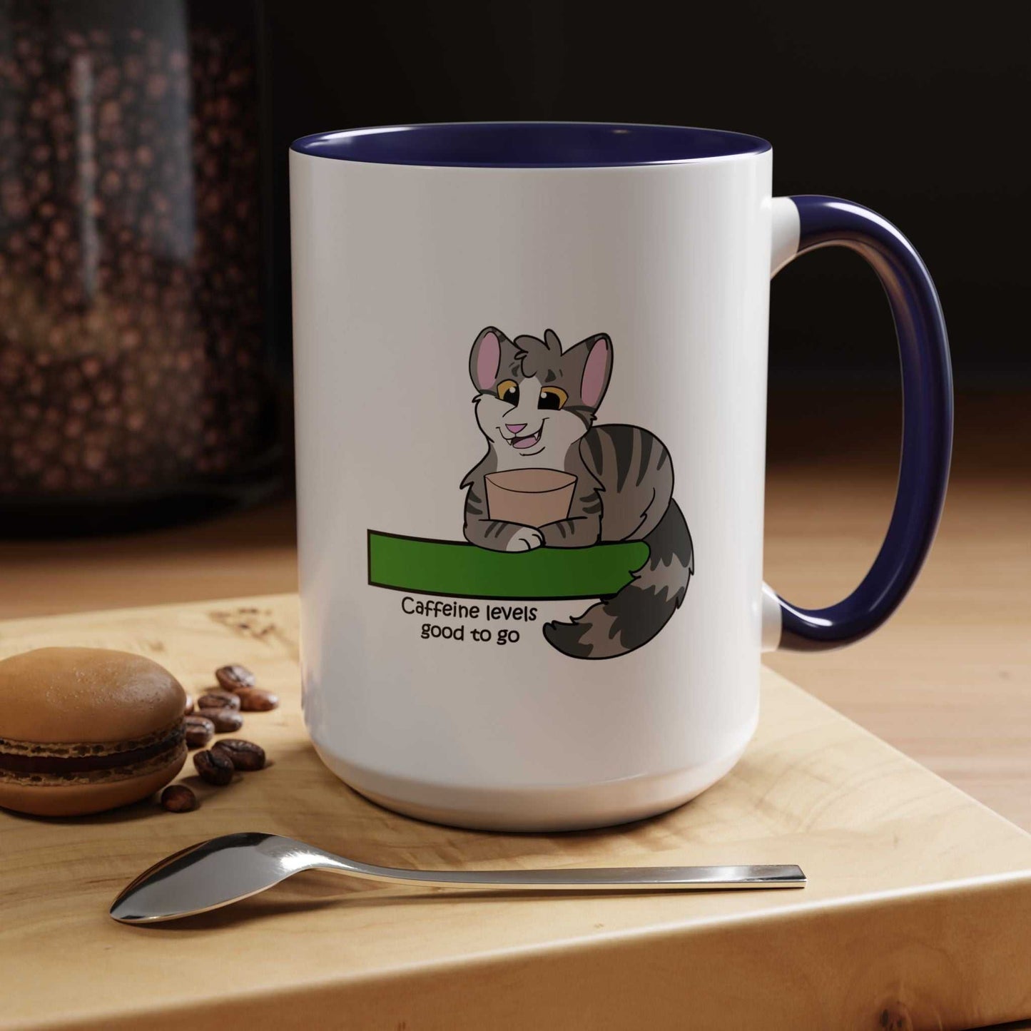 Funny Cat Coffee Mug- Caffeine Levels