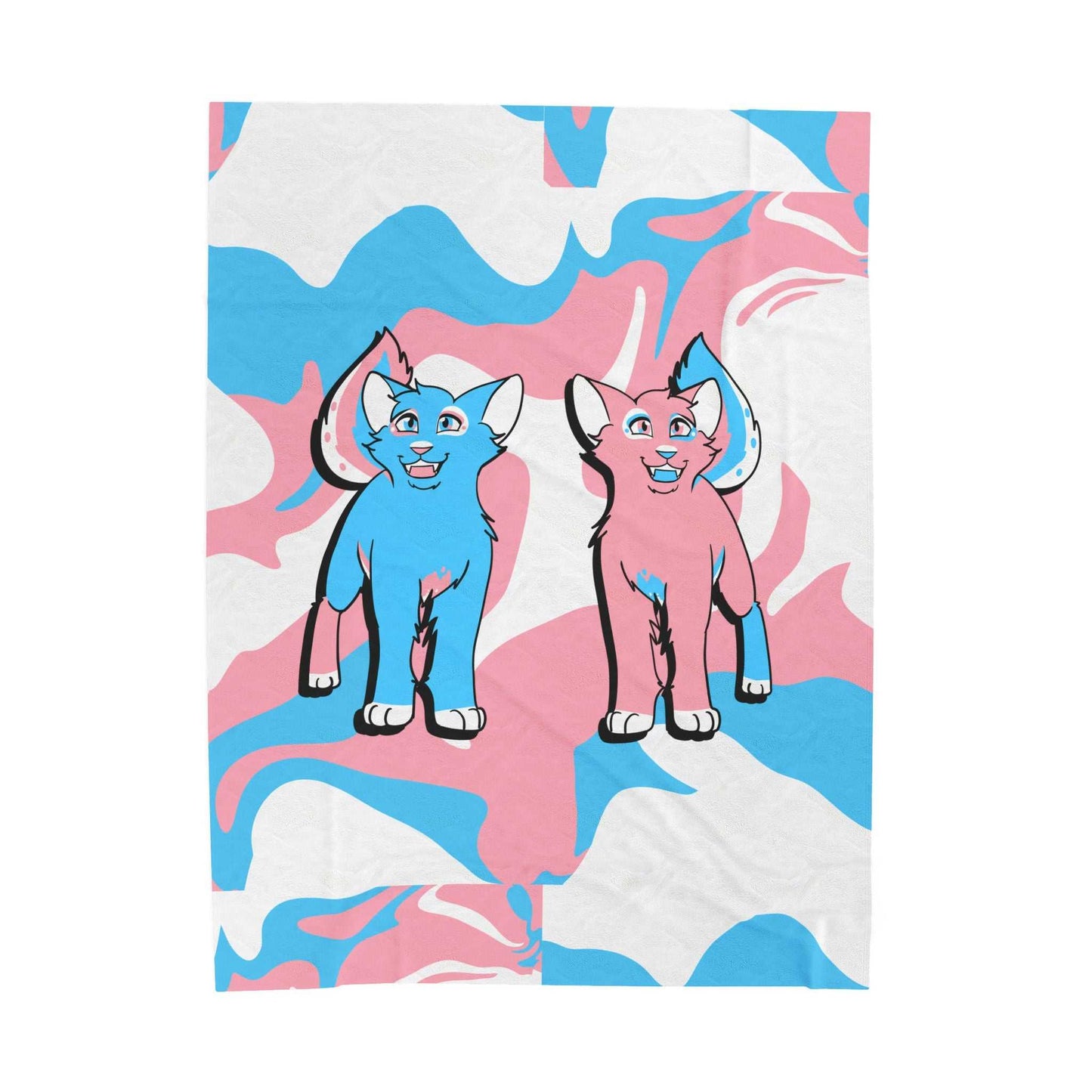 Transgender Pride Cat Throw Blanket