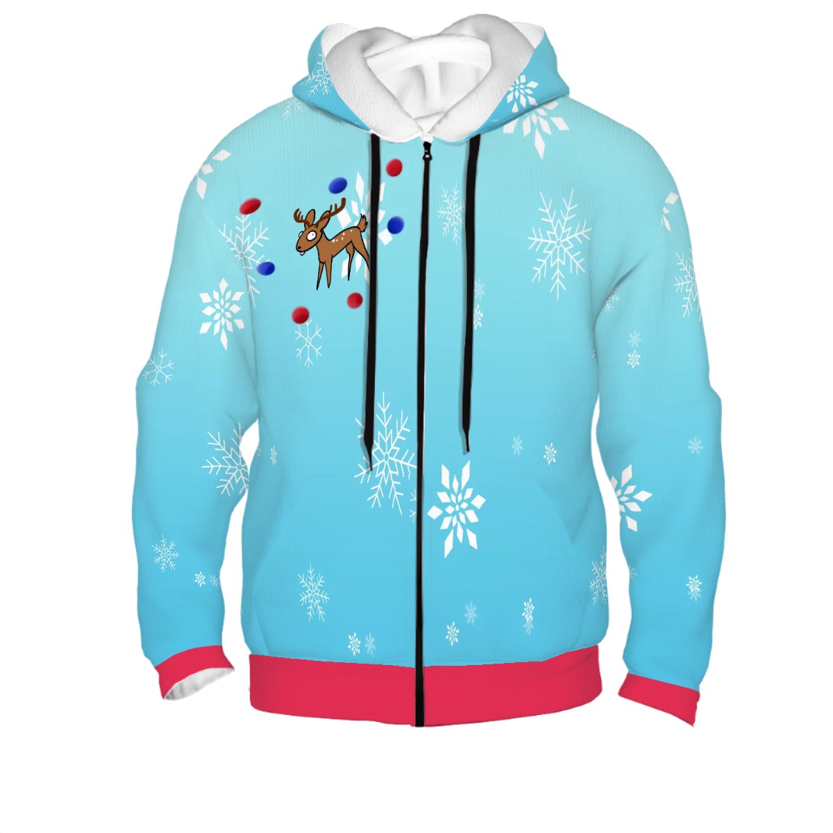 Christmas Hoodie with a Derpy Deer