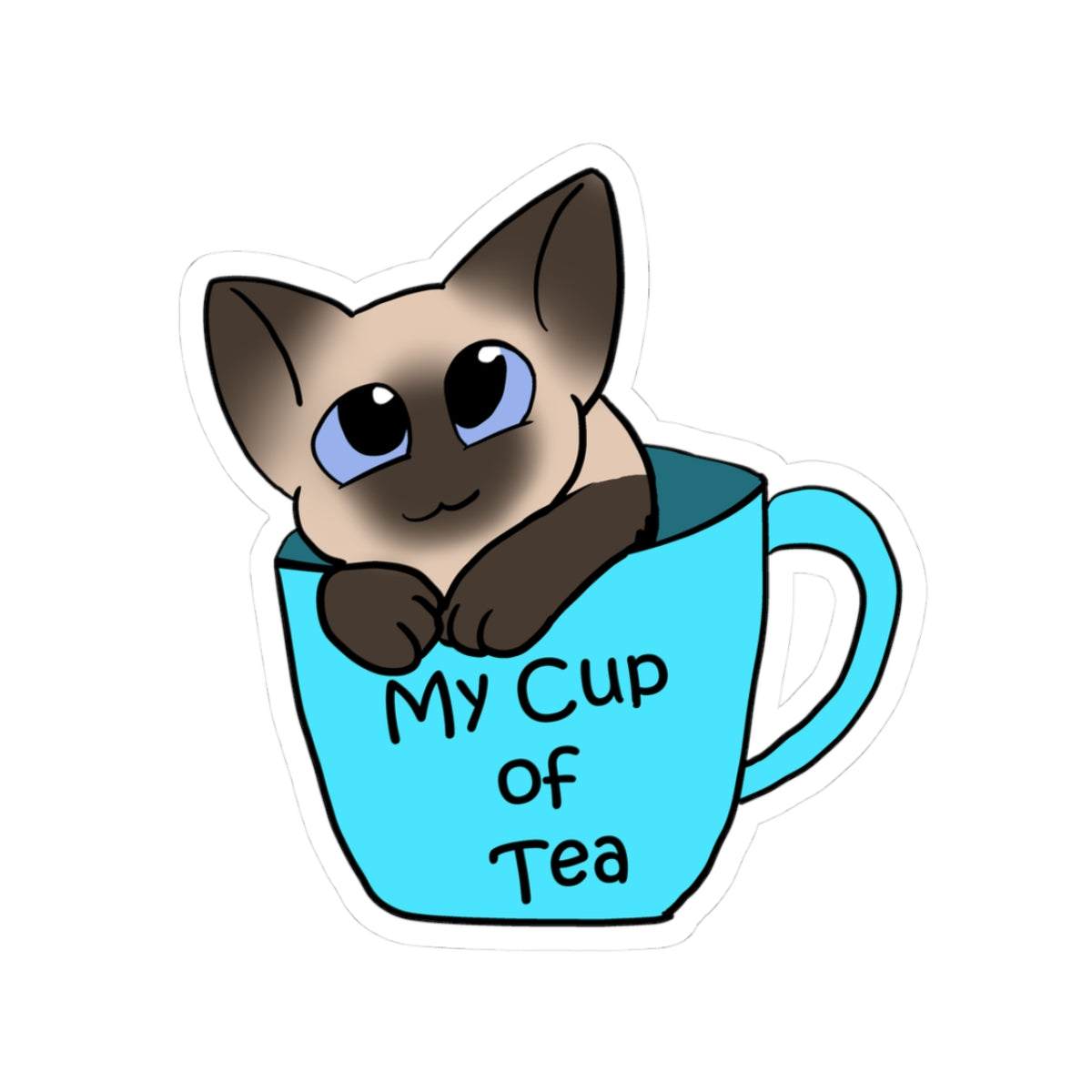 Cute cat sticker- My Cup of Tea