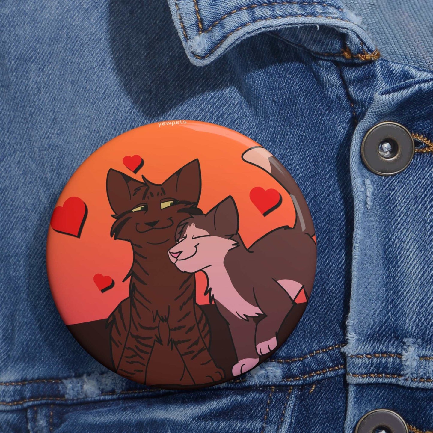 Nuzzling cats Pinback Button