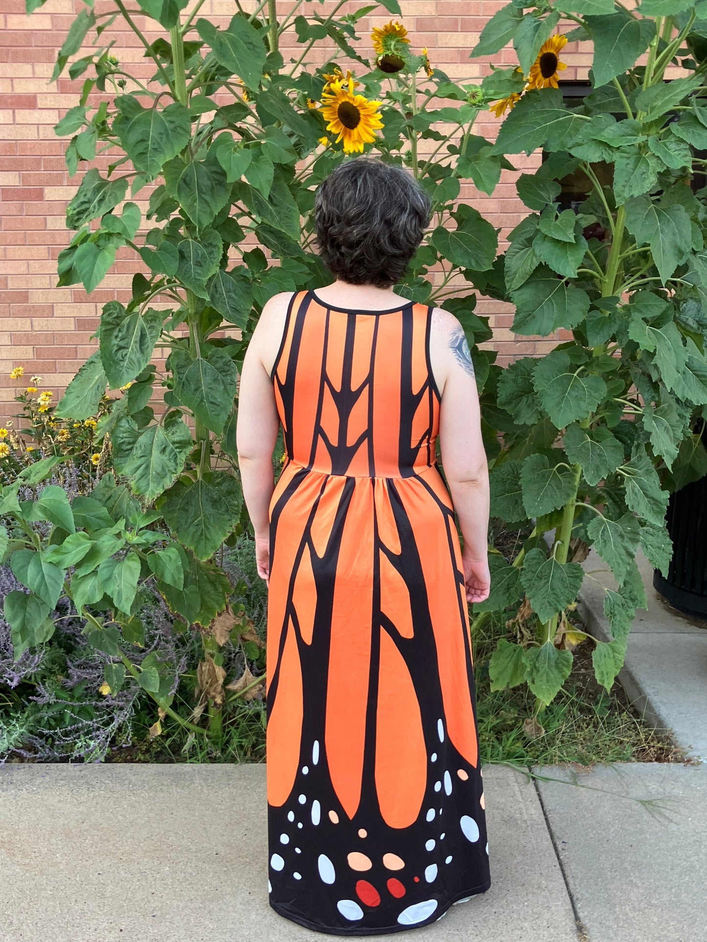 Monarch Butterfly Dress- Sleeveless Maxi Dress