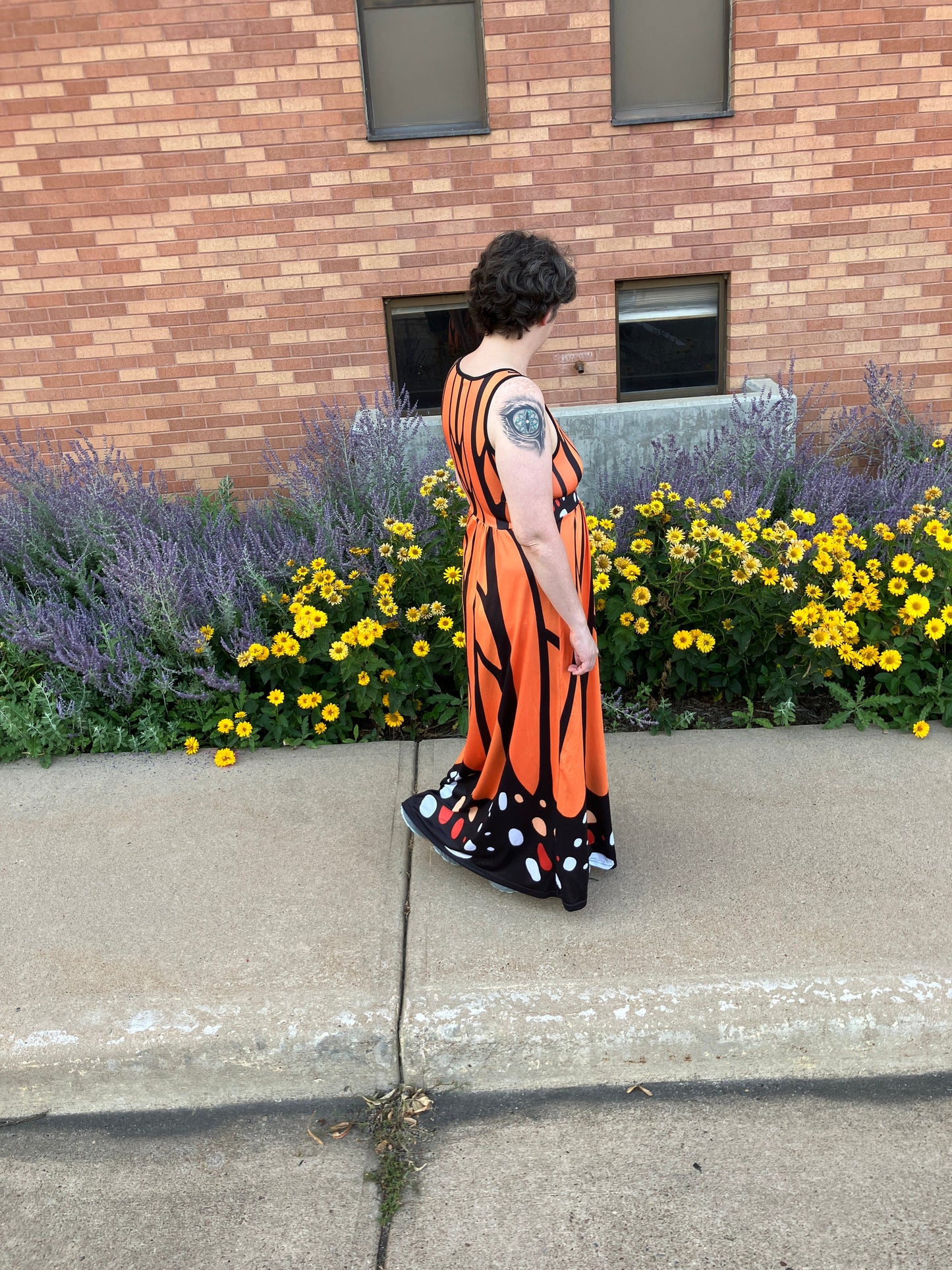 Monarch Butterfly Dress- Sleeveless Maxi Dress