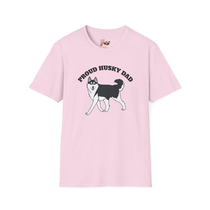 Proud Husky Dad T-shirt - Black