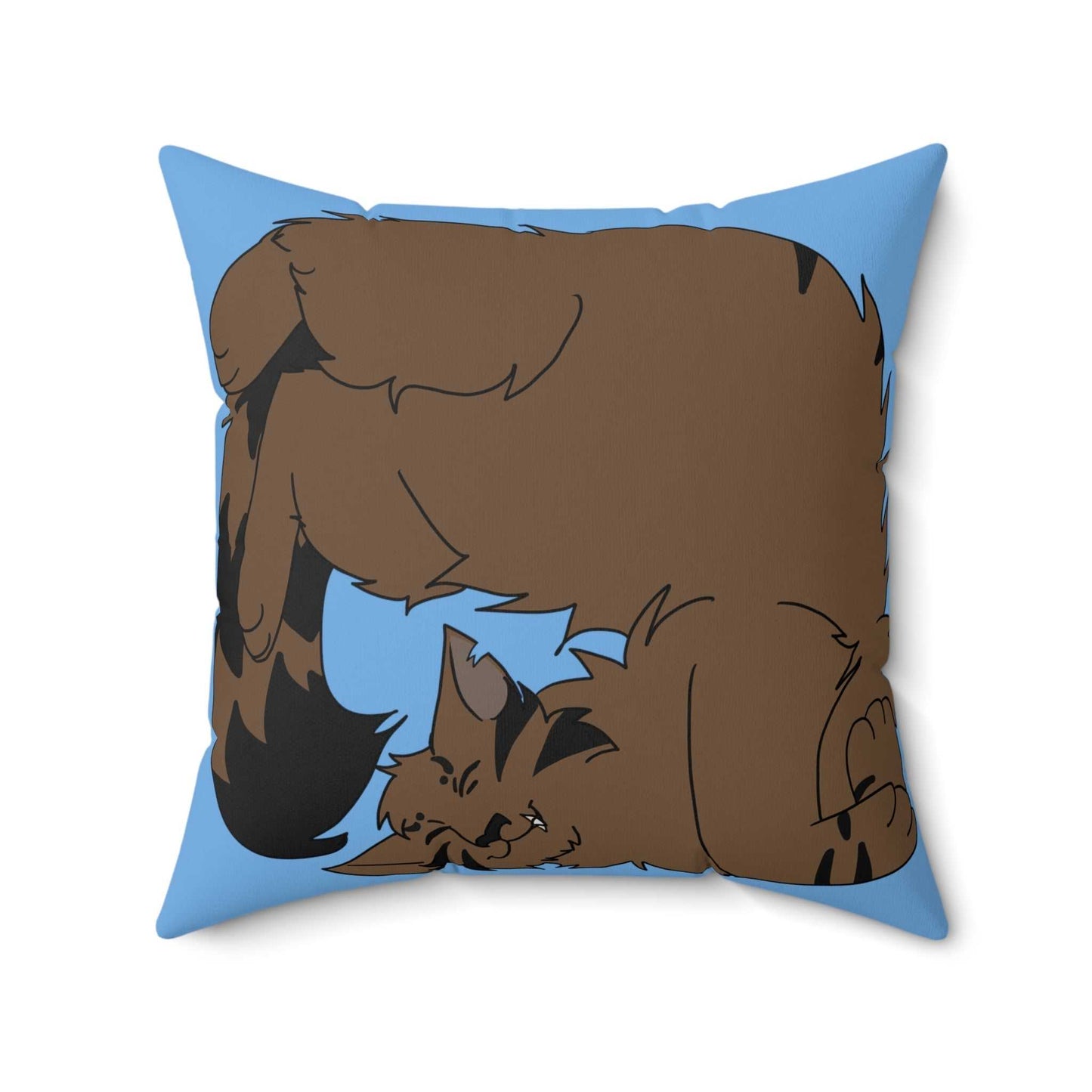 Cat pillow brown tabby