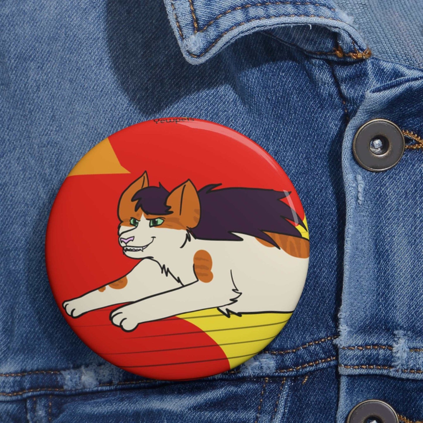 Orange and White Cat Button, Moxie from Blight of Avenir