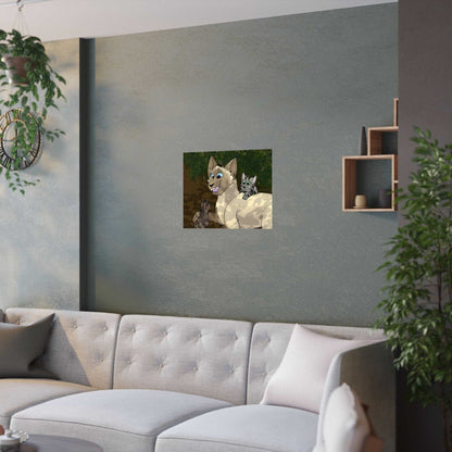 Bedtime story Cat- Satin Poster