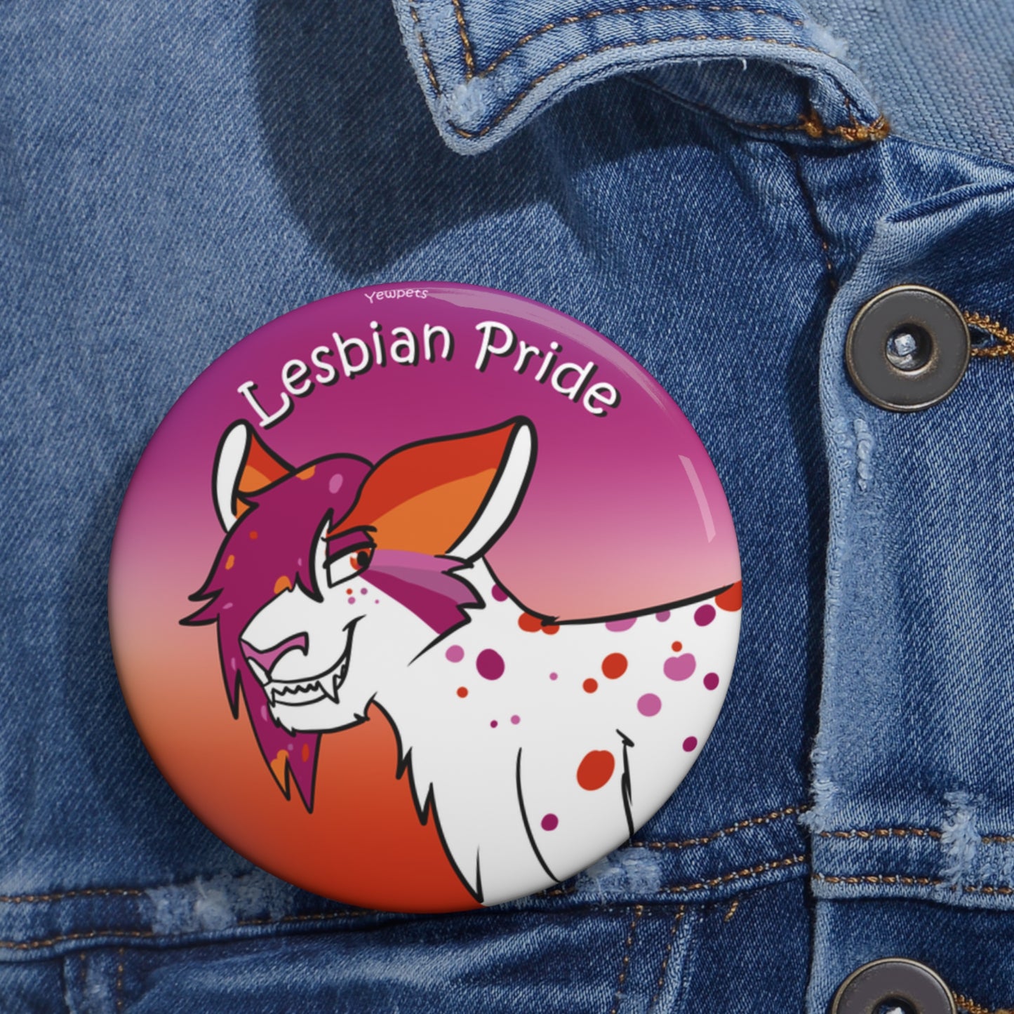 Lesbian pride pin