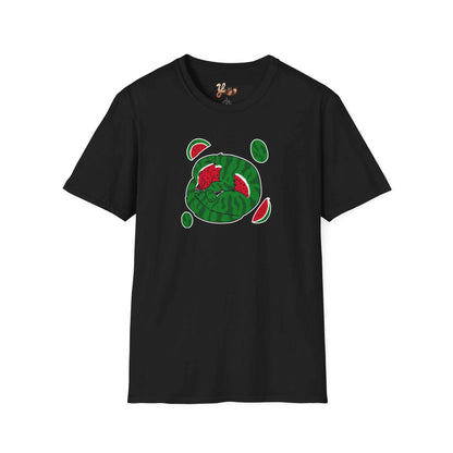 Watermelon Cat T-shirt - black