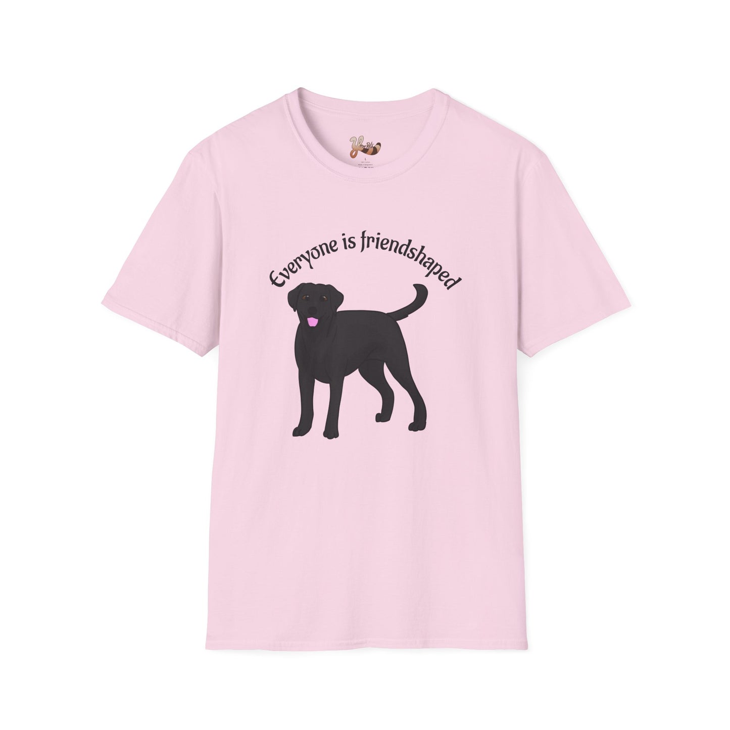 Black Lab T-Shirt- Everyone is Friendshaped