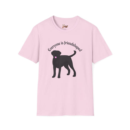 Black Lab T-Shirt- Everyone is Friendshaped