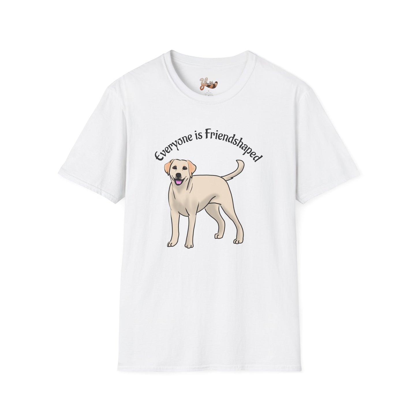 Yellow Lab Dog T-shirt- Everyone is friendshaped