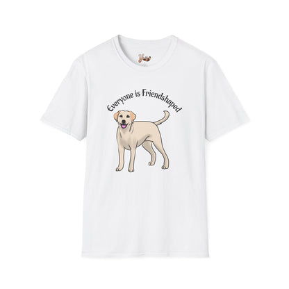 Yellow Lab Dog T-shirt- Everyone is friendshaped