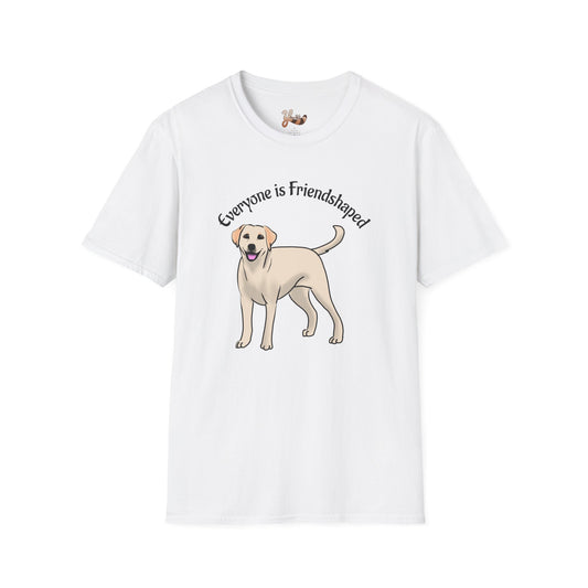 Yellow Lab Dog T-shirt- Everyone is friendshaped