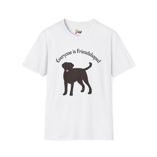 Chocolate Lab T-Shirt - Everyone is friendshaped