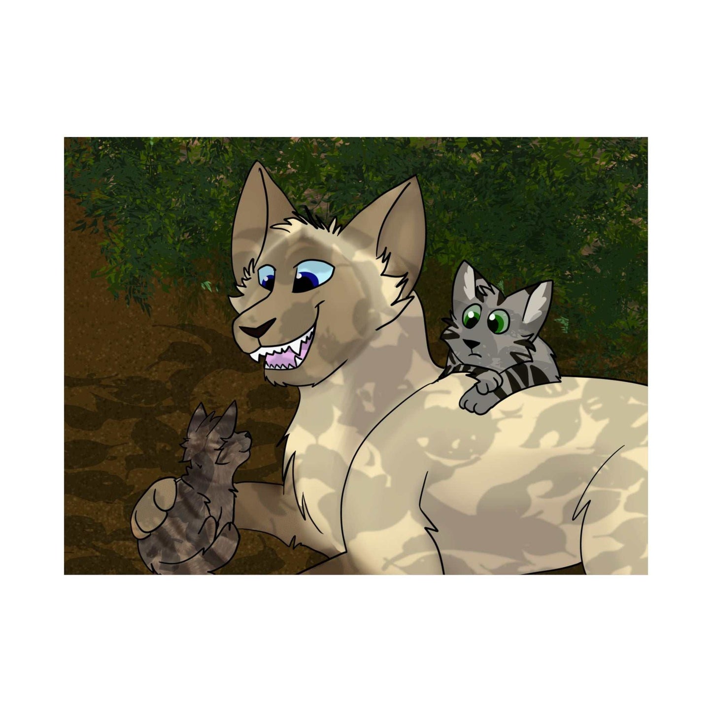 Bedtime story Cat- Satin Poster
