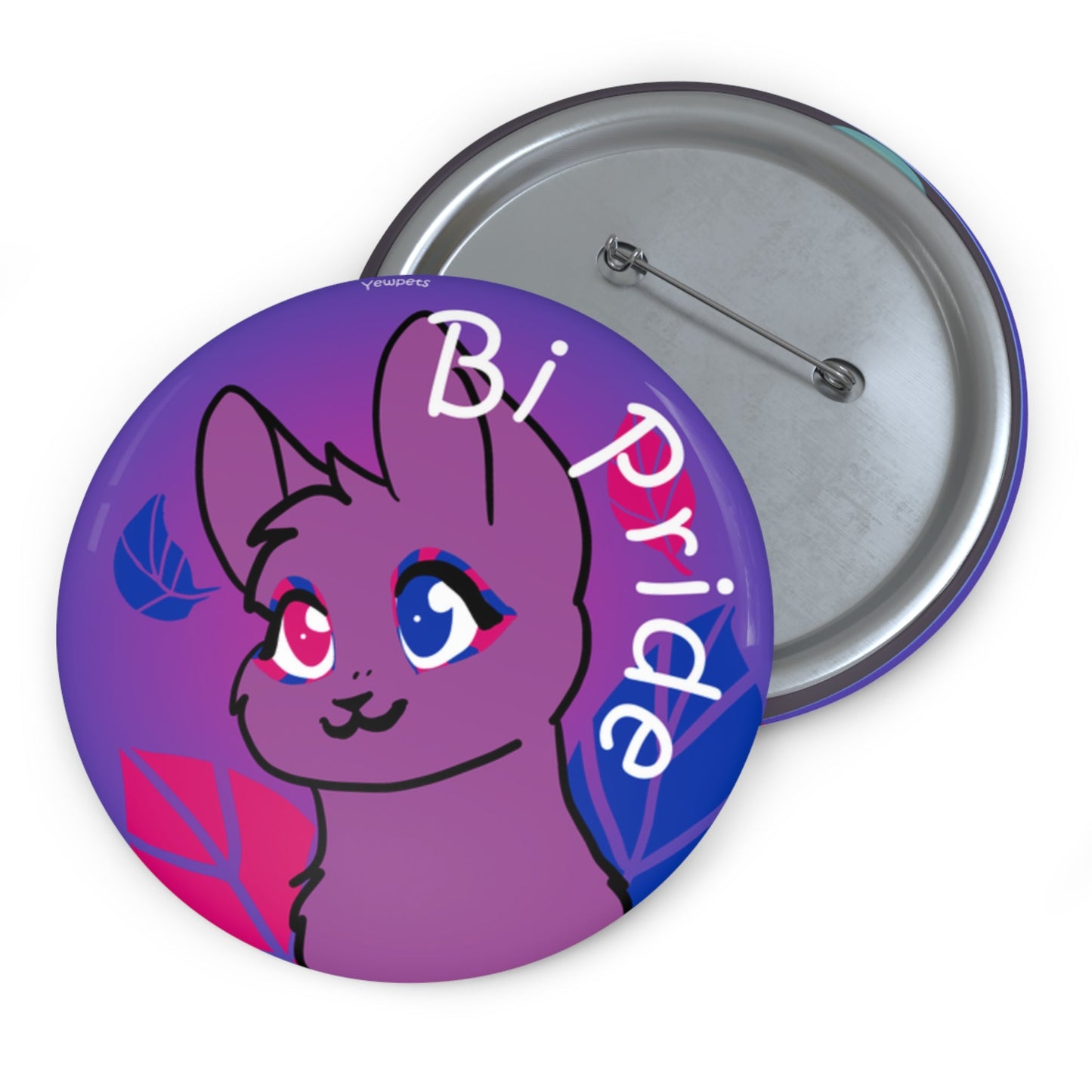 Bisexual pride pinback button