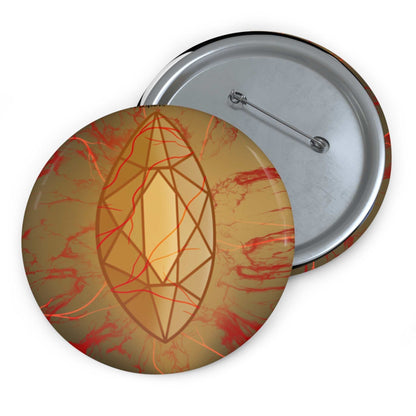 Pin Button with Citrine-Topaz 