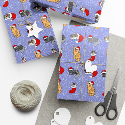 Cats in hats wrapping paper