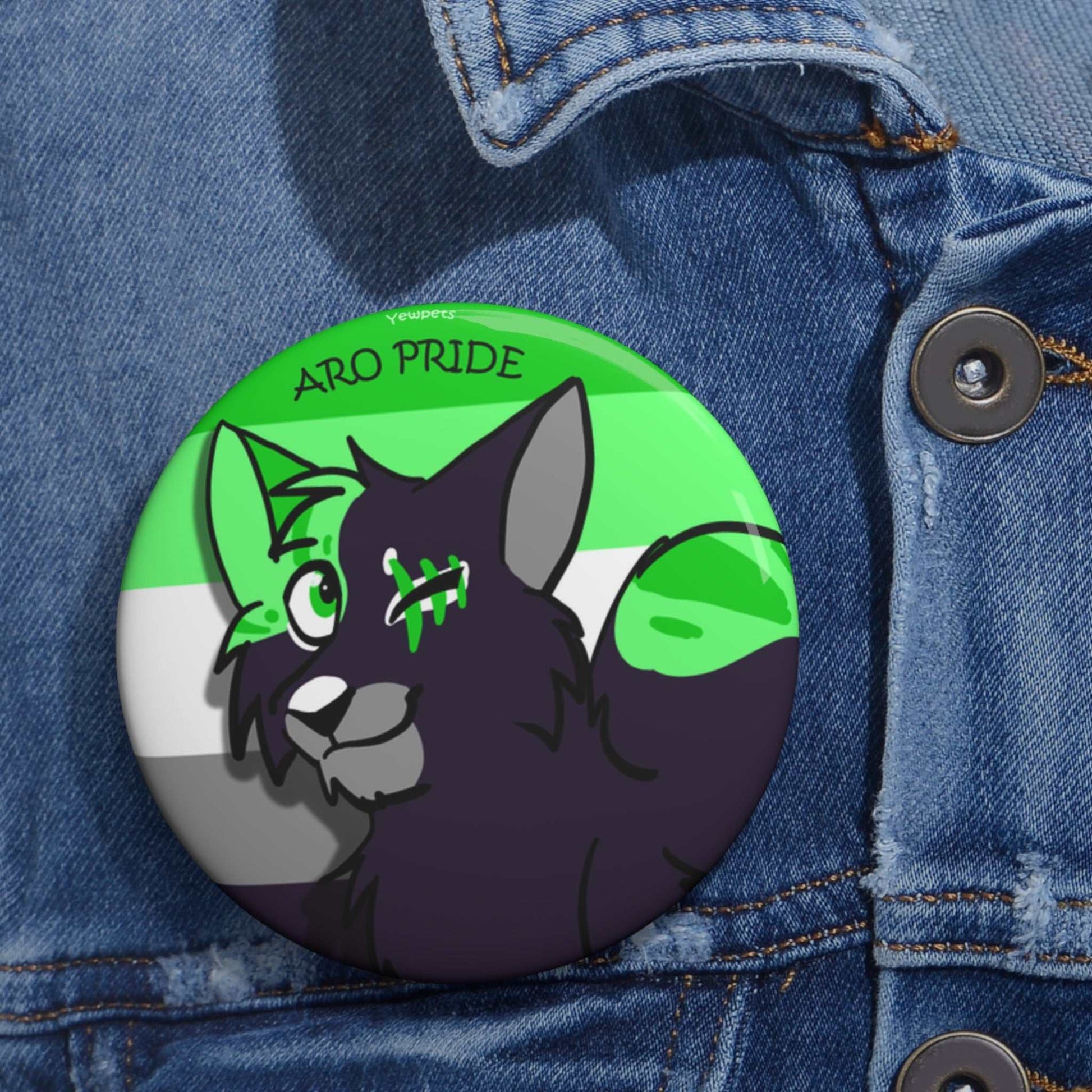 Aromantic Flag Pinback Button 