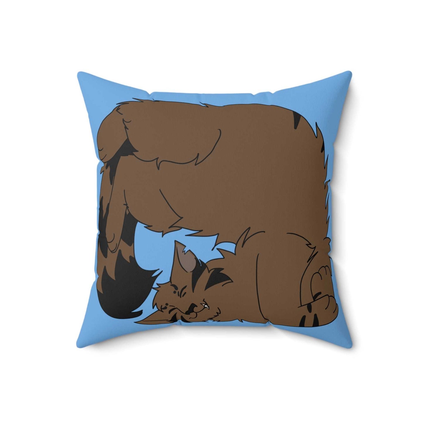 Cat pillow brown tabby