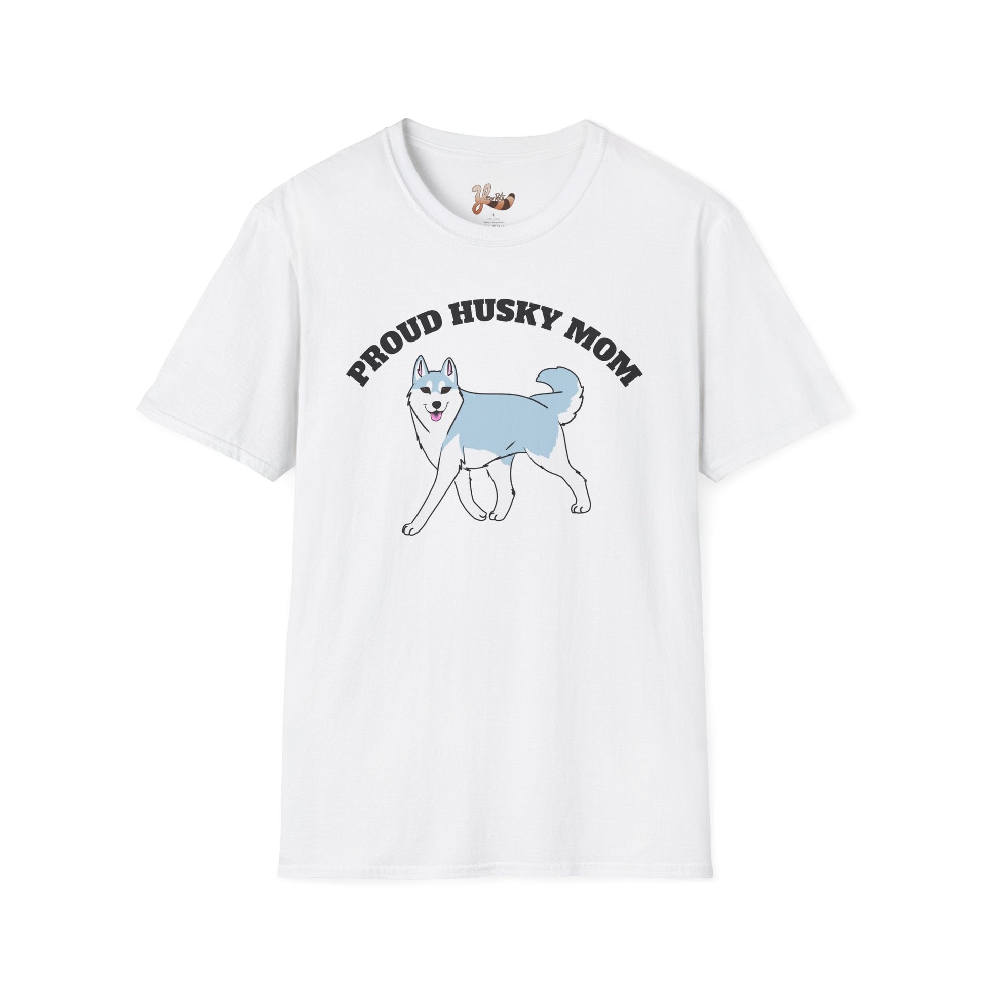 Husky Mom T-Shirt- Silver