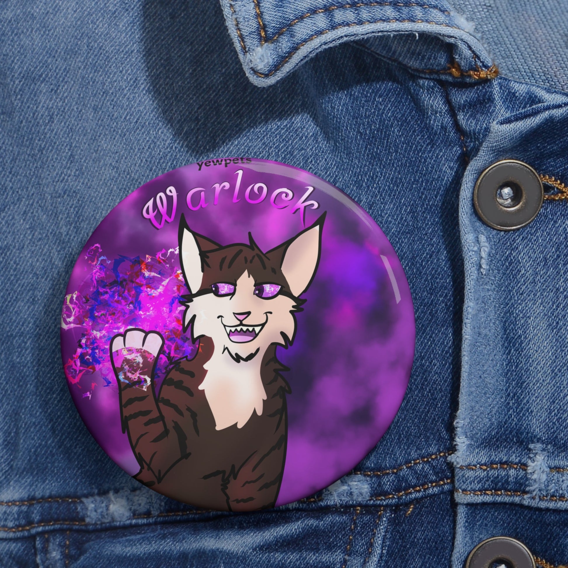 Cat Warlock Dnd  Button