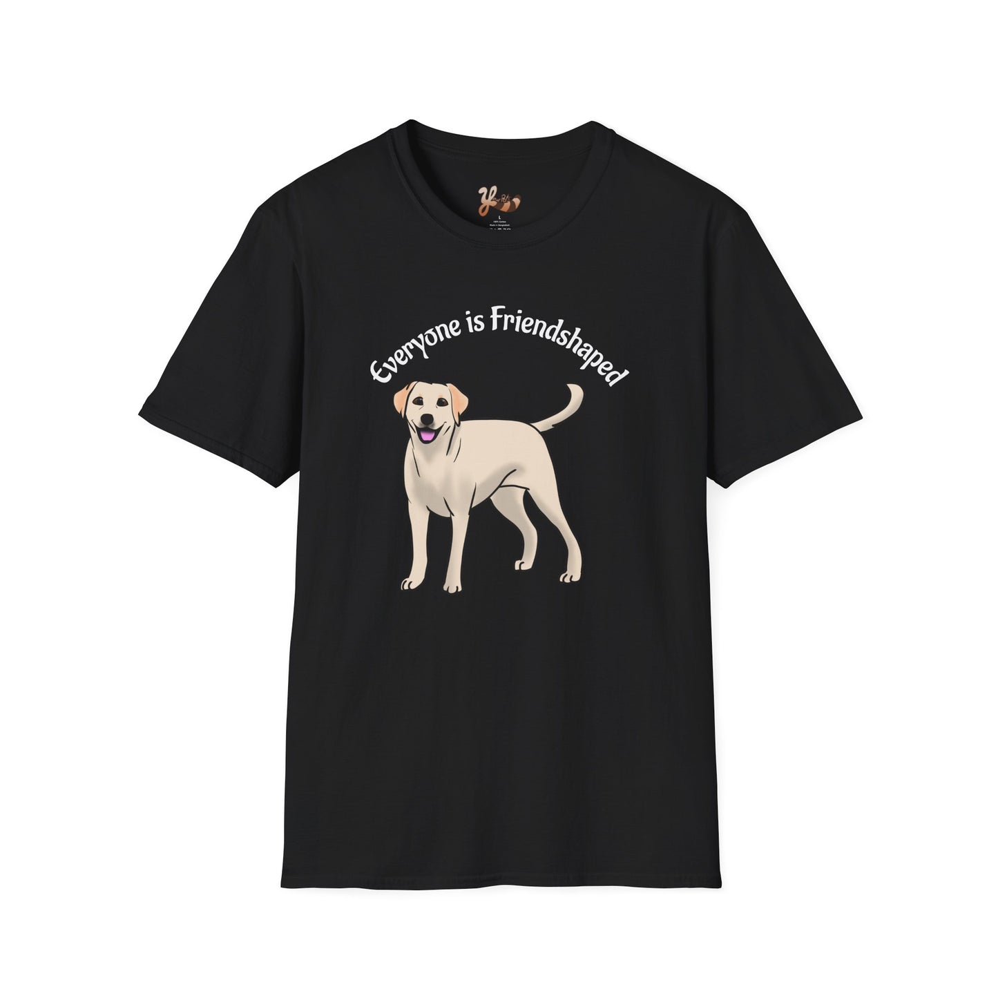 Yellow Lab Dog T-shirt- Everyone is friendshaped