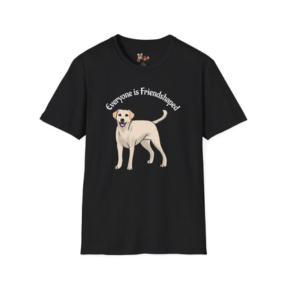 Yellow Lab Dog T-shirt- Everyone is friendshaped
