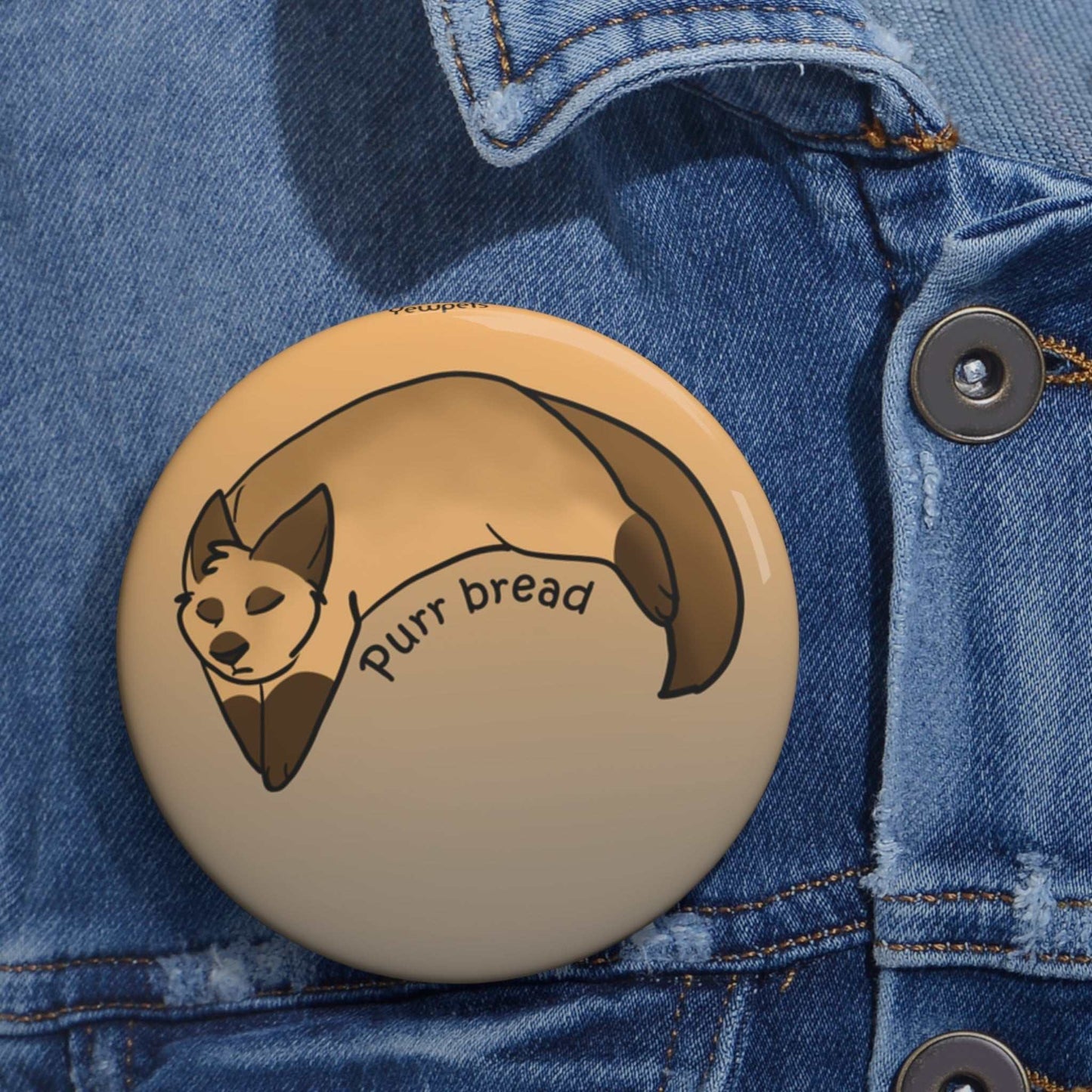 Sleeping cat Button, Purr Bread