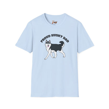 Proud Husky Dad T-shirt - Black