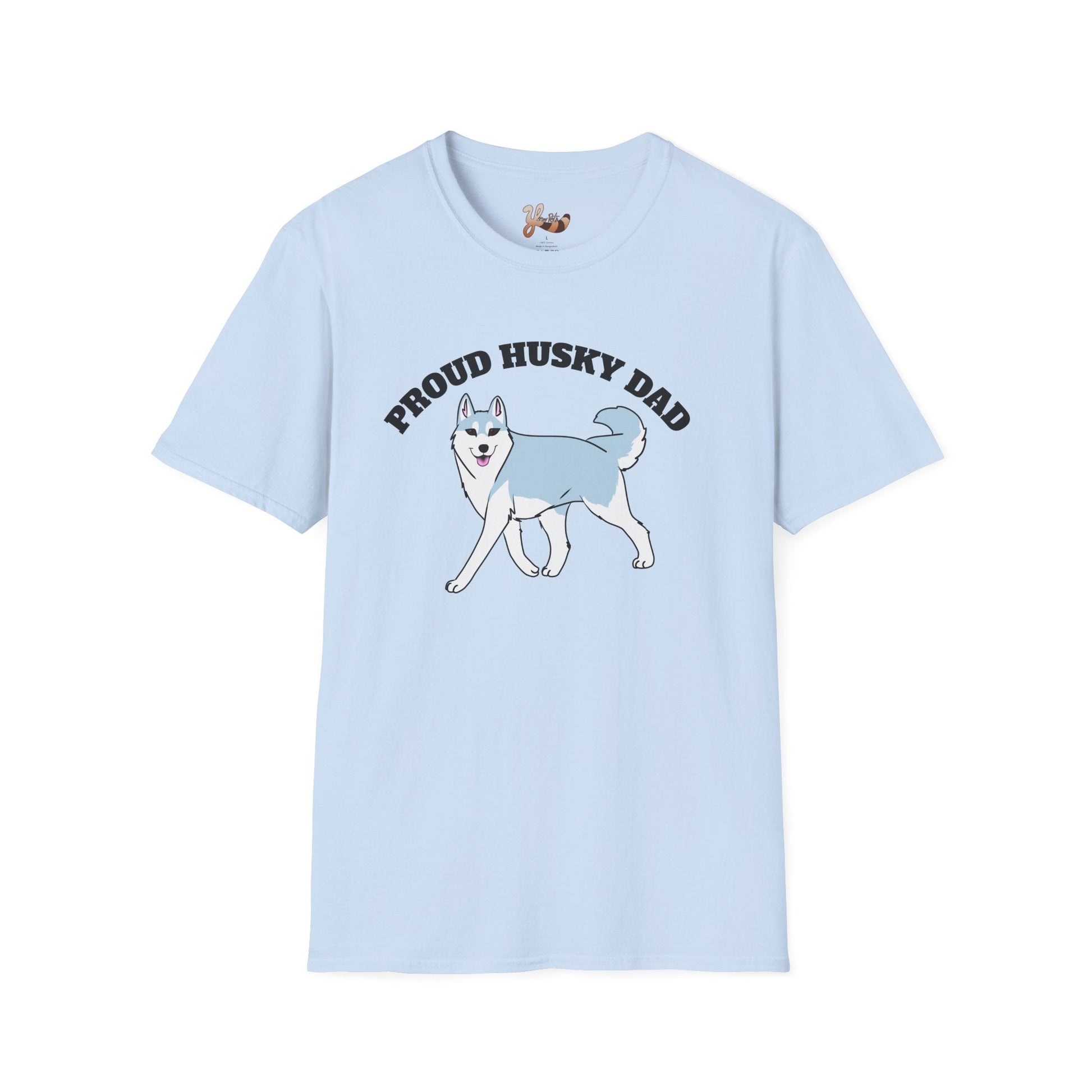 Husky Dad T-Shirt- silver