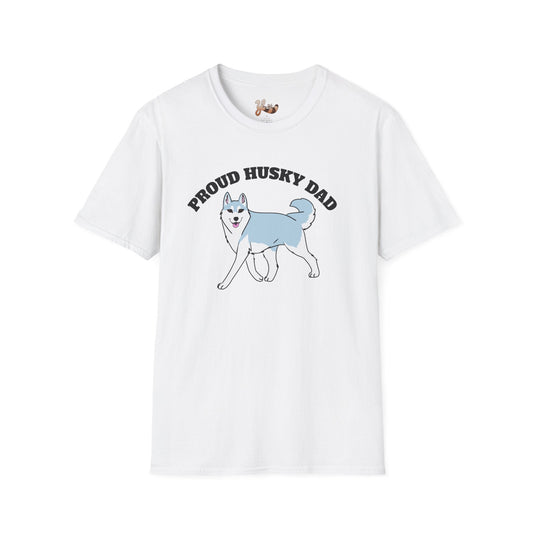 Husky Dad T-Shirt- silver