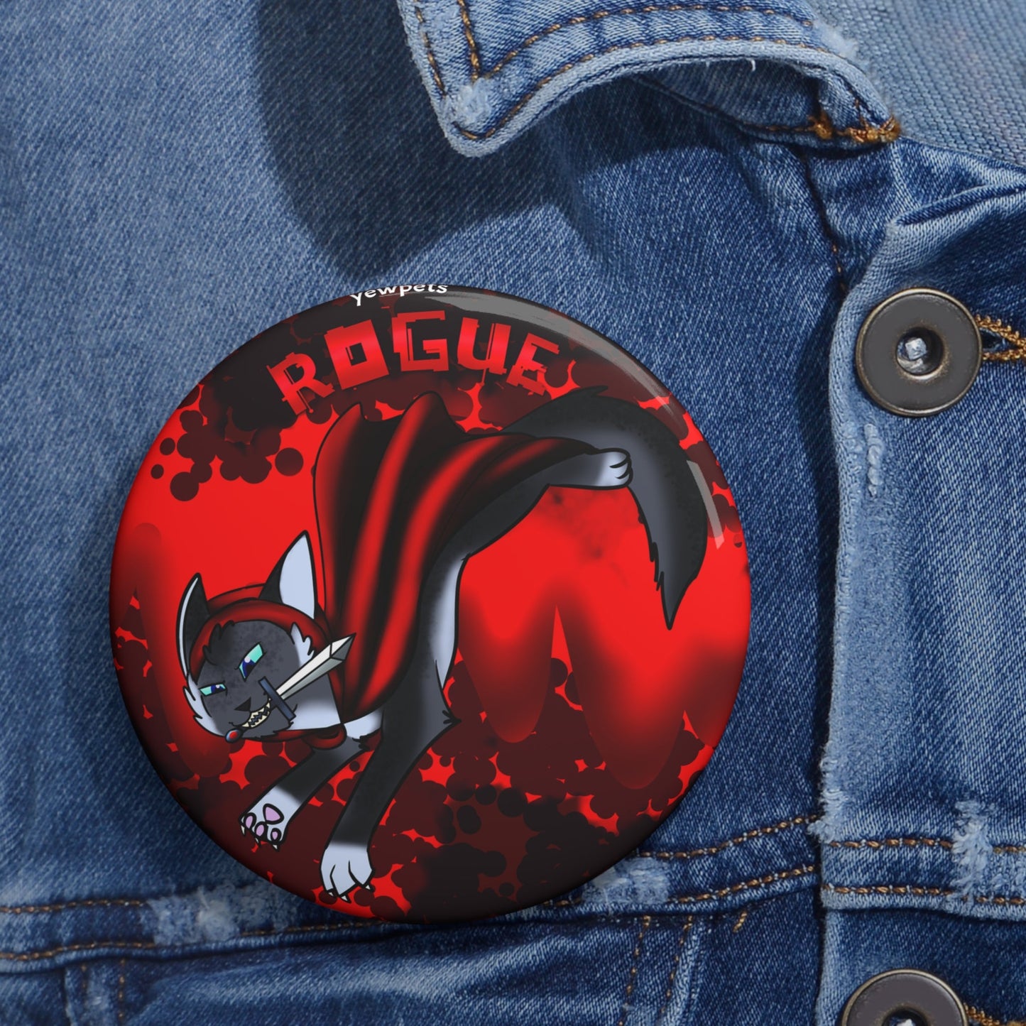 DND Rogue Cat Button