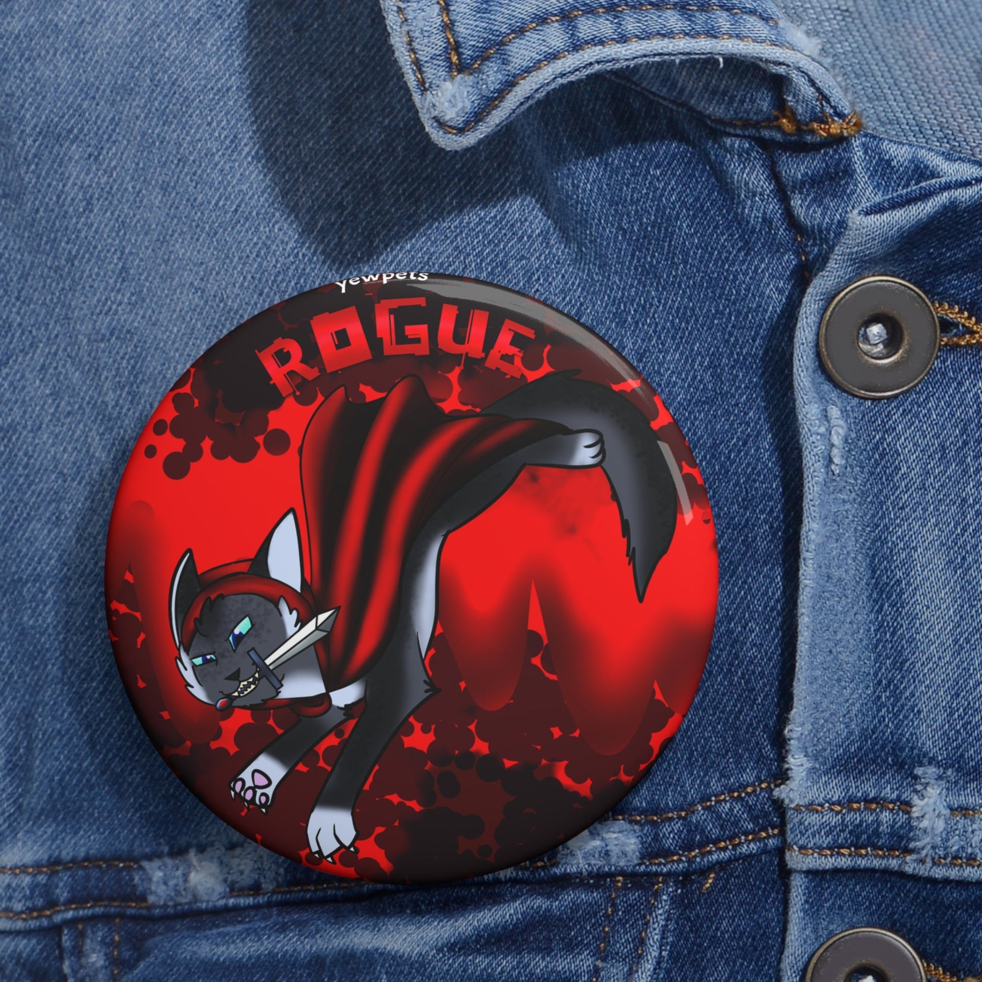 DND Rogue Cat Button