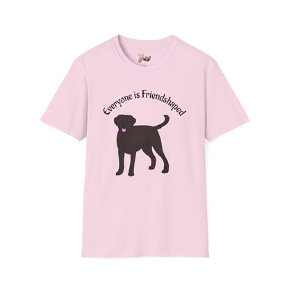 Chocolate Lab T-Shirt - Everyone is friendshaped
