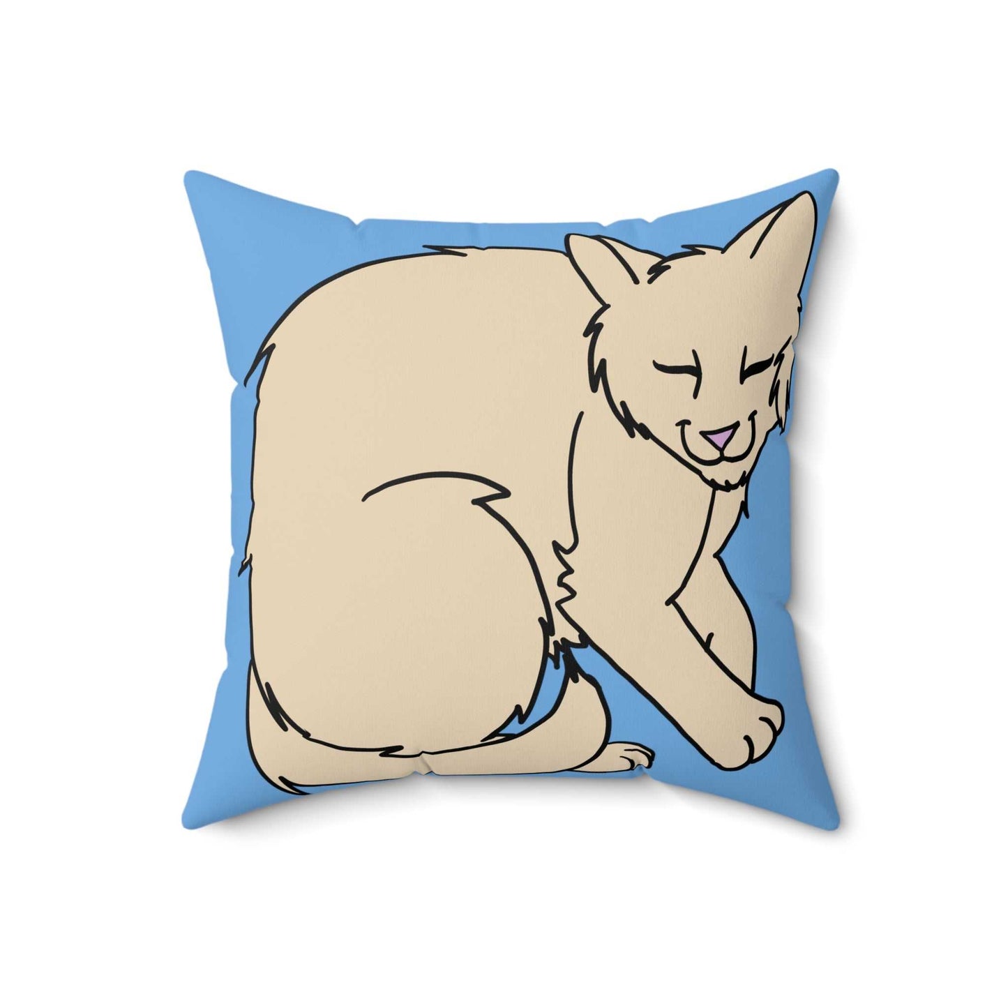 Cat pillow white