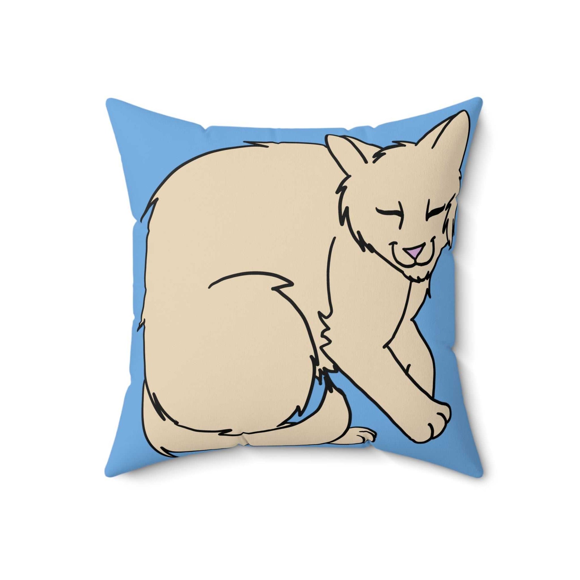 Cat pillow white