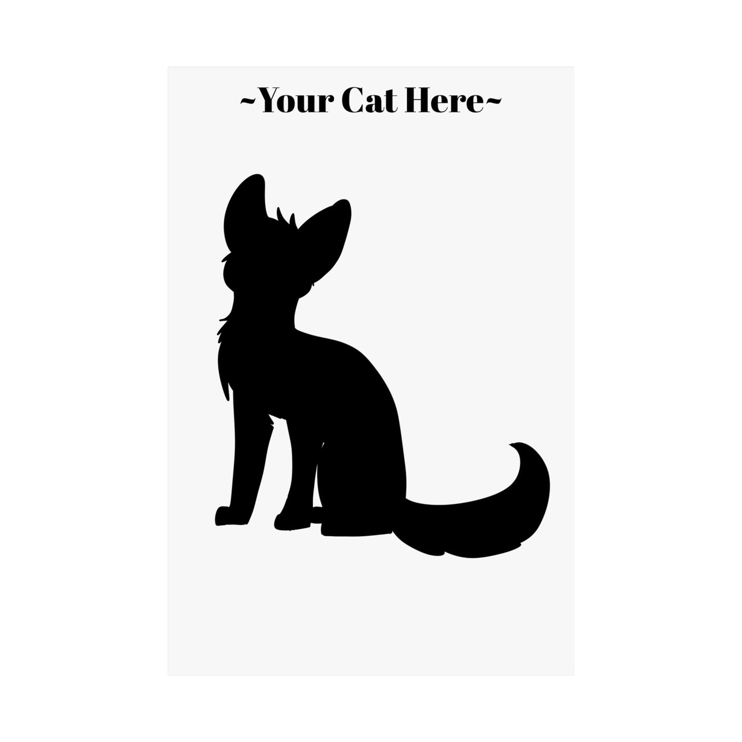 Custom Cat Poster- Satin Pet Portrait