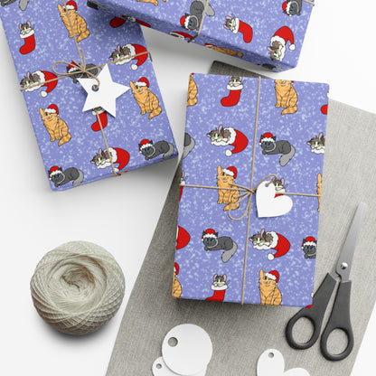 Cats in hats wrapping paper