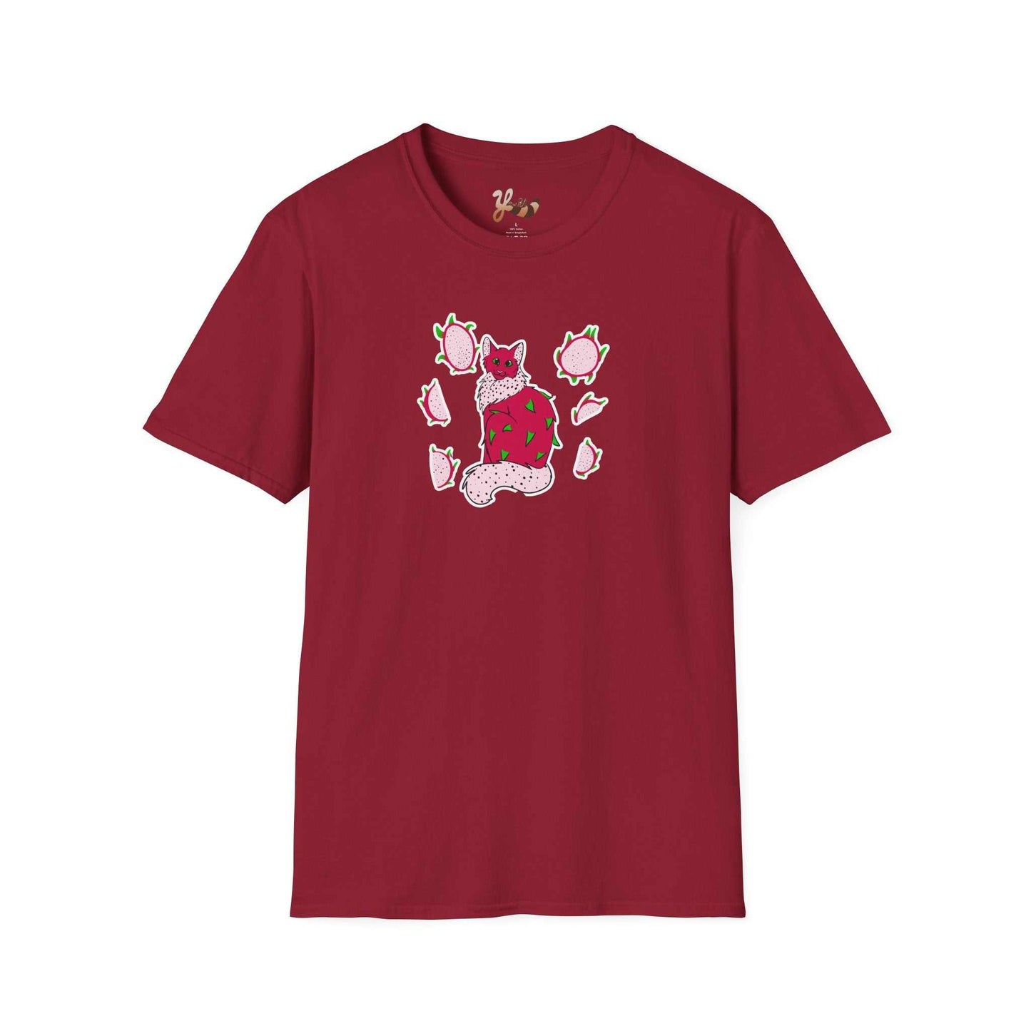 Dragonfruit Cat T-Shirt - red