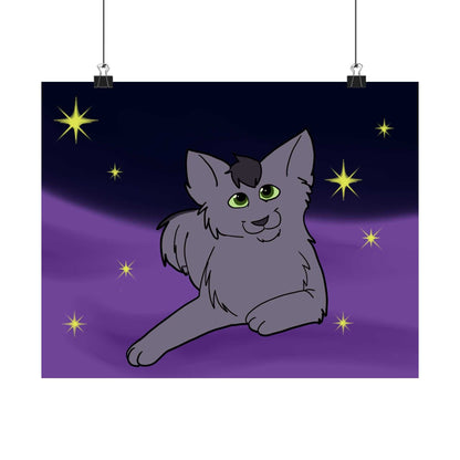Starry Cat Poster 
