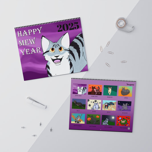 Cat Wall Calendar 2025