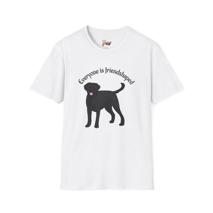 Black Lab T-Shirt- Everyone is Friendshaped