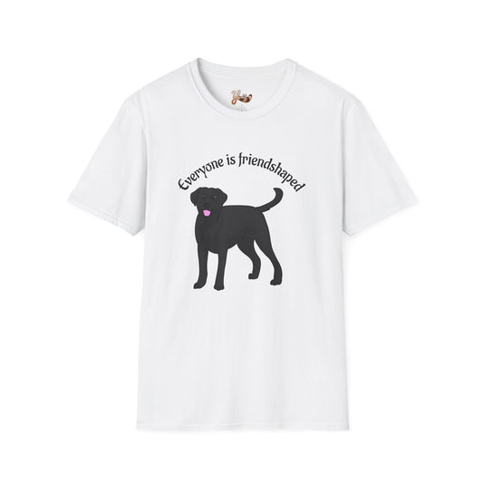 Black Lab T-Shirt- Everyone is Friendshaped