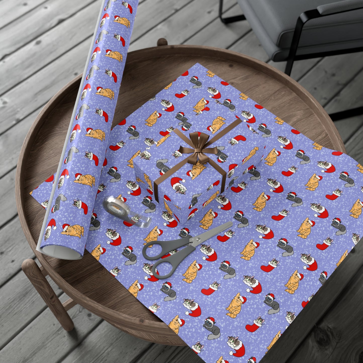 Cats in hats wrapping paper